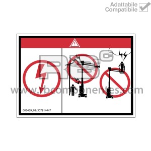 ADH. COMPATIBLE PELIGRO ELECTROCUCION HL-MASTIL