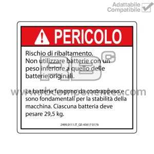 ADESIVO COMPATIBILE REF  REF. GE 43617IT_017A