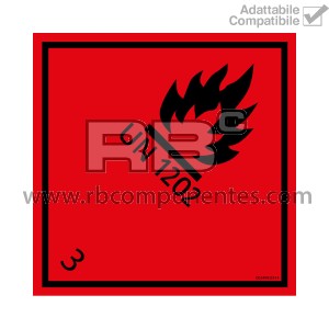ADESIVO PERICOLO LIQUIDI INFIAMMABILI 300x300mm