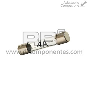 FUSIBILE DI VETRO DI 4 AMP 20MM