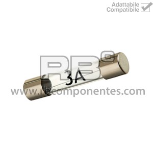 FUSIBILE DI VETRO DI 3 AMP 32MM