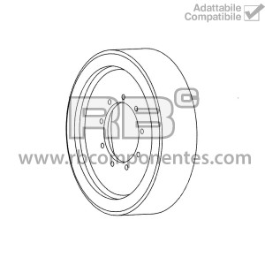 RUOTA N. M. ADAT 1001110774 , 22x6x17.75
