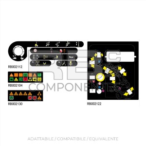 KIT ADESIVI COMPLETO PER JL-660S/SJ (ANTERIORE)