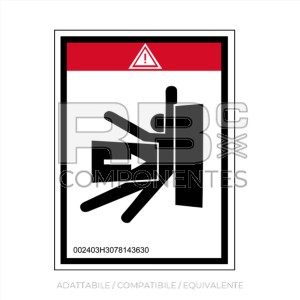 ADH. PELIGRO APLASTAMIENTO CUERPO PARA MAQ. HL