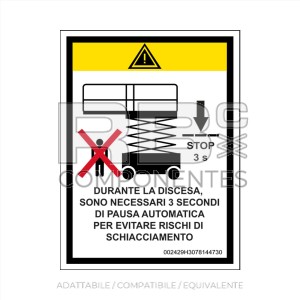 ADESIVO ARRESTO IN DISCESA 3 SEC.""