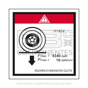 ADESIVO CARICO SU RUOTA PER H18SX