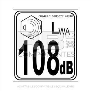 ADESIVO POTENZA SONORA 108dB