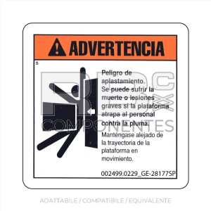 ADESIVO COMPATIBILE REF. GE 28177 (SPAGNOLO)