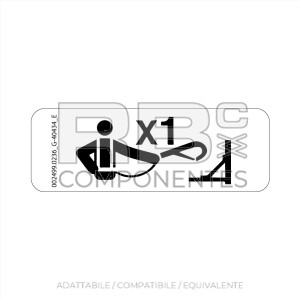 ADESIVO PUNTO DI AGGANCIO CINT. SICUREZZA-81X33MM