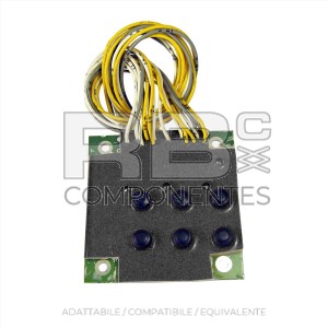 PIASTRA DI 6 BOTTONI E 4 LEDS