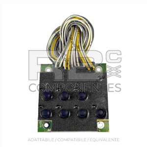 PIASTRA DI 7 BOTTONI E 8 LEDS