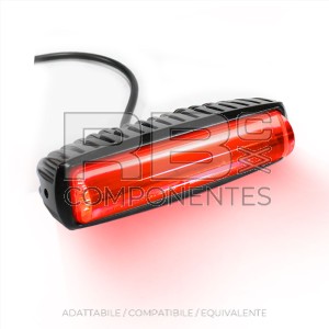 INDICATORE LUMINOSO LATERALE ROSSO 6x3W LED 10-80V