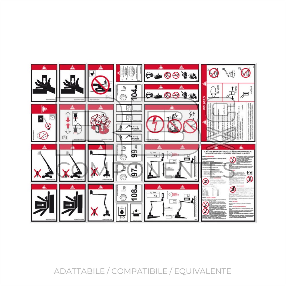 KIT ADH. PELIGRO ARTICUL. Y TELESCOPIC. INGLES