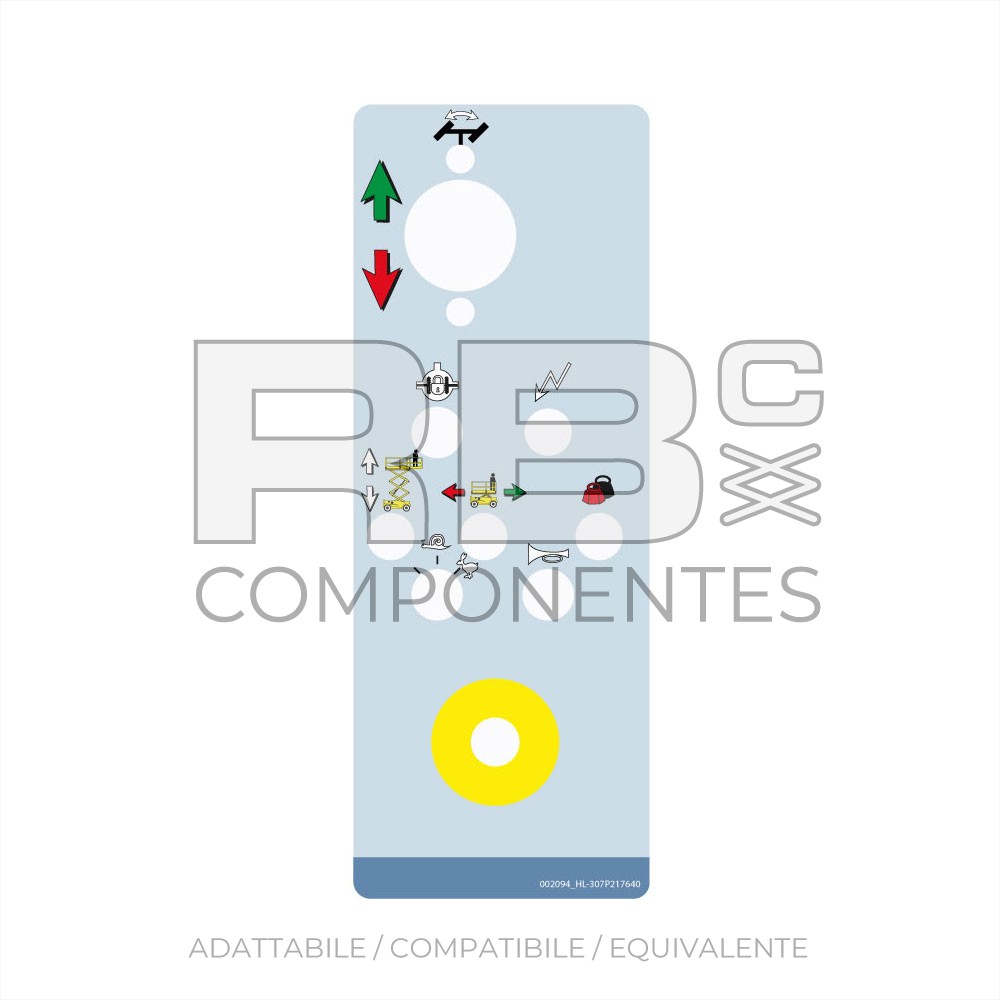 ADESIVO SCATOLA COMANDI SUP. HL COMPACT 10RTE / 12RTE