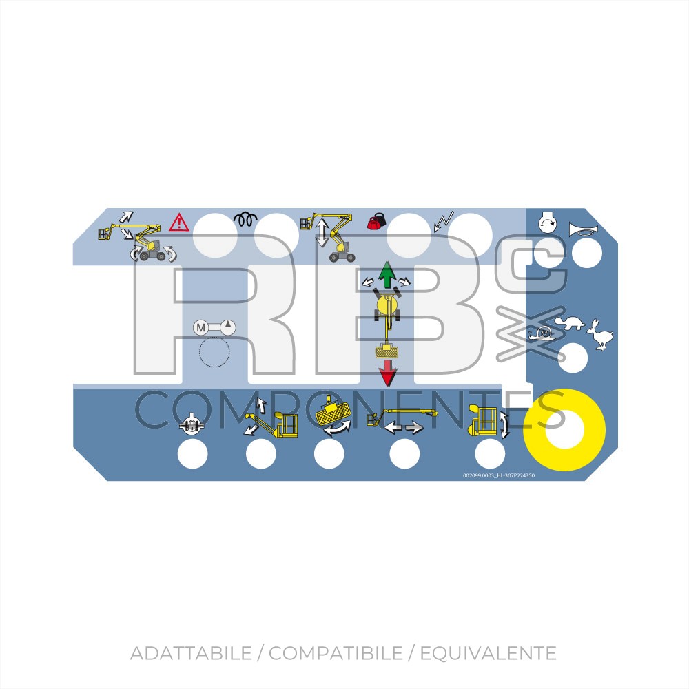 ADESIVO QUADRO SUPERIORE PER HL 120PX
