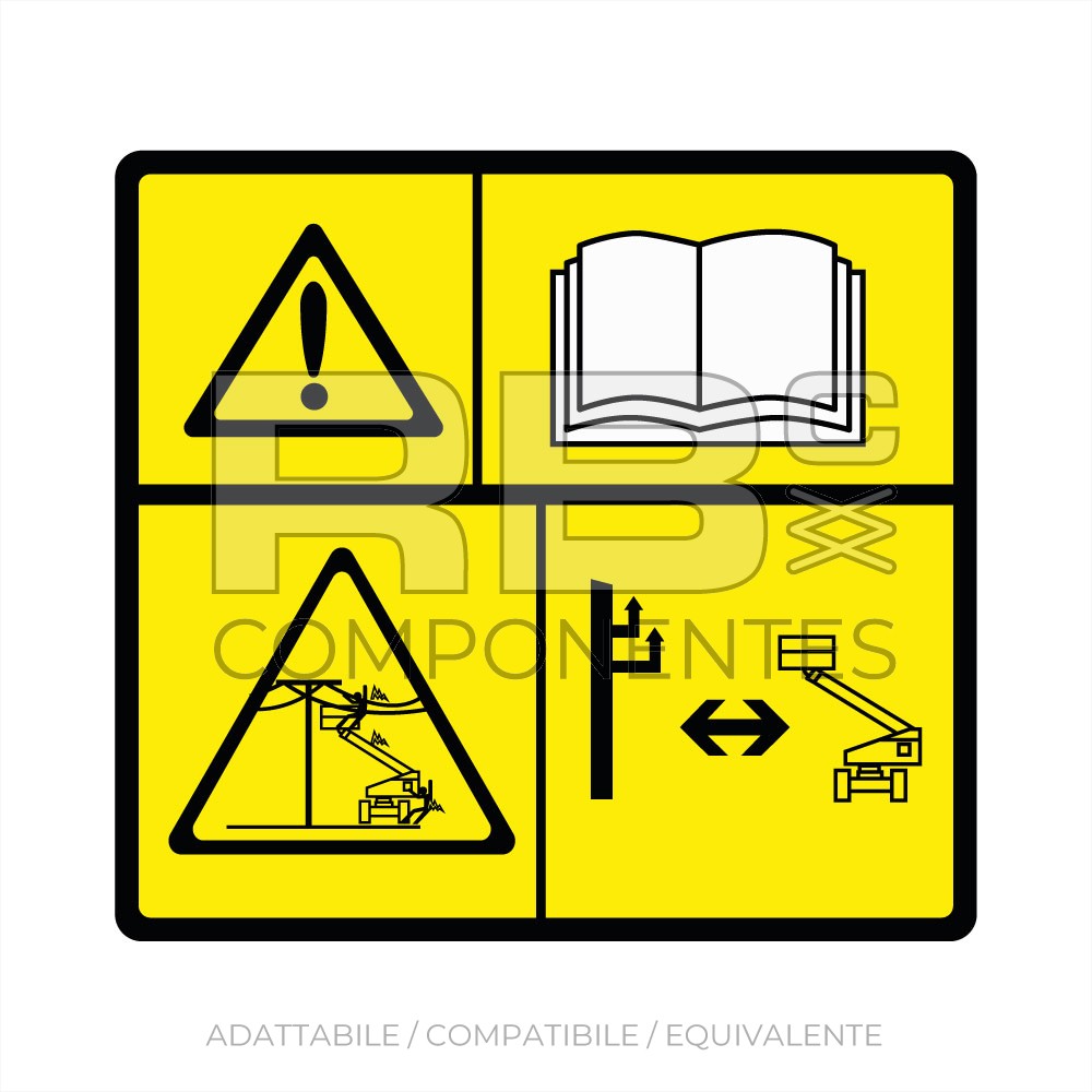 ADESIVO PERICOLO ALTA TENSIONE MANUALE JL