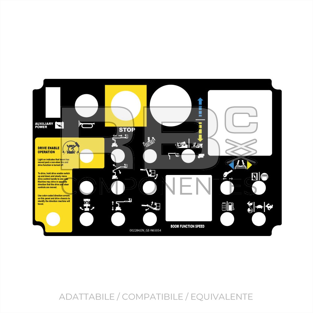 ADESIVO COMPATIBILE REF. GE 65054A (INGLESE)