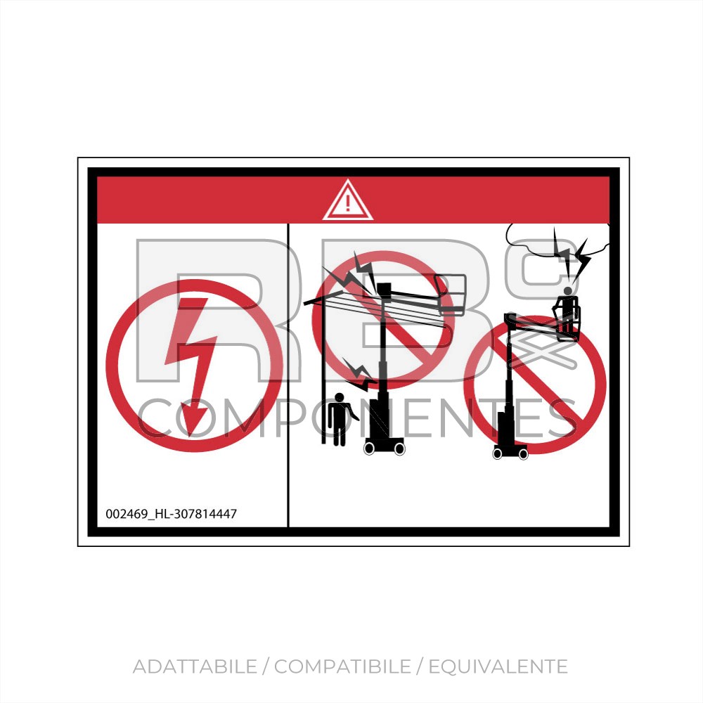 ADH. COMPATIBLE PELIGRO ELECTROCUCION HL-MASTIL