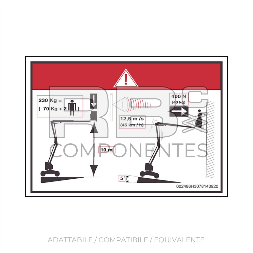 ADES. ALTEZZA PIANALE+CARICO 12DE/DX