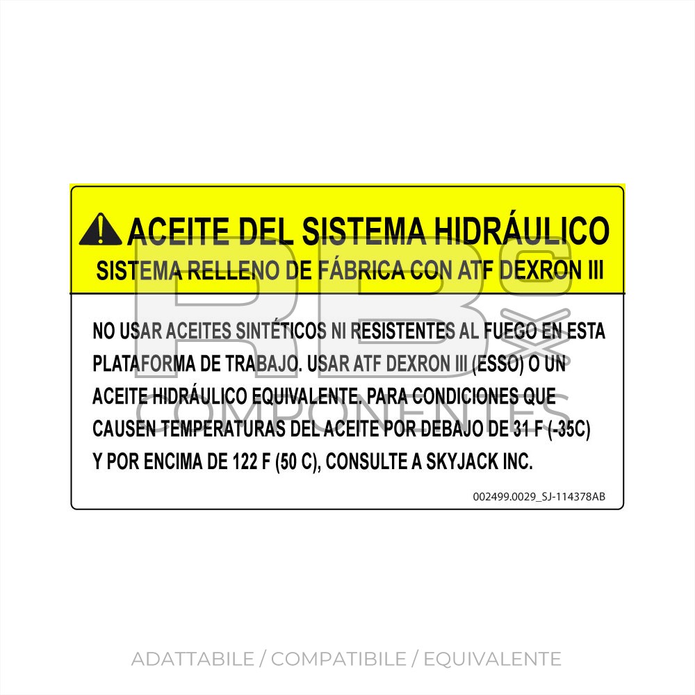 ADESIVO COMPATIBILE REF  REF. SJ 113632AA