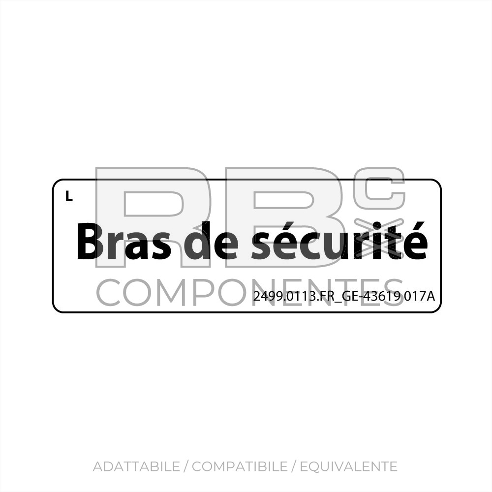 ADESIVO COMPATIBILE REF  REF. GE 43619FR_017A