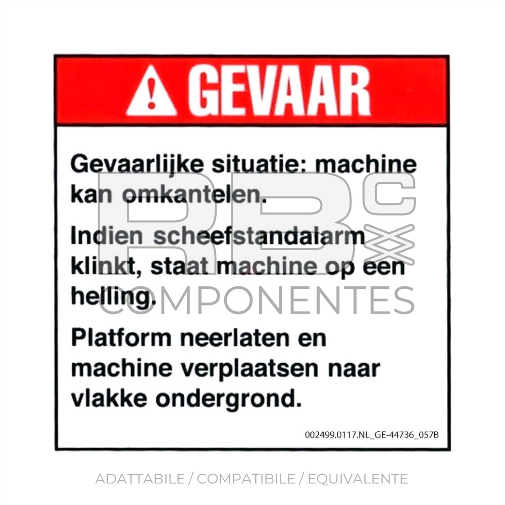 ADESIVO COMPATIBILE REF GE-44736DU 057B NL