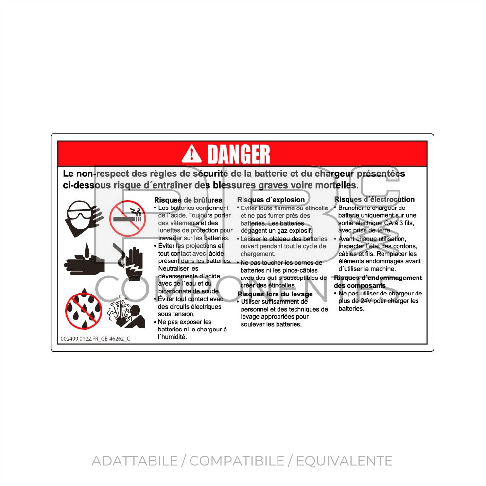 ADESIVO COMPATIBILE REF GE-46262FR_C  FR