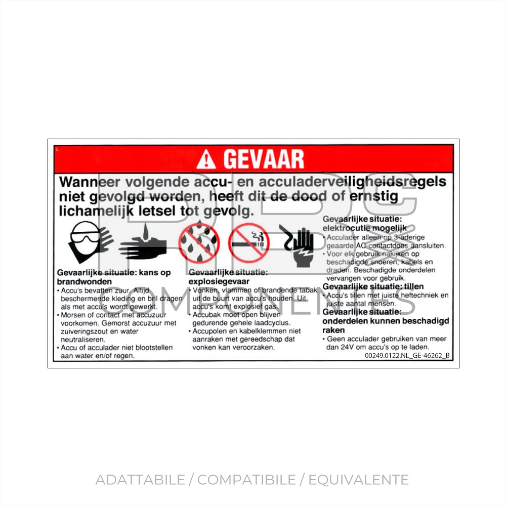 ADESIVO COMPATIBILE REF GE-46262DU_C NL
