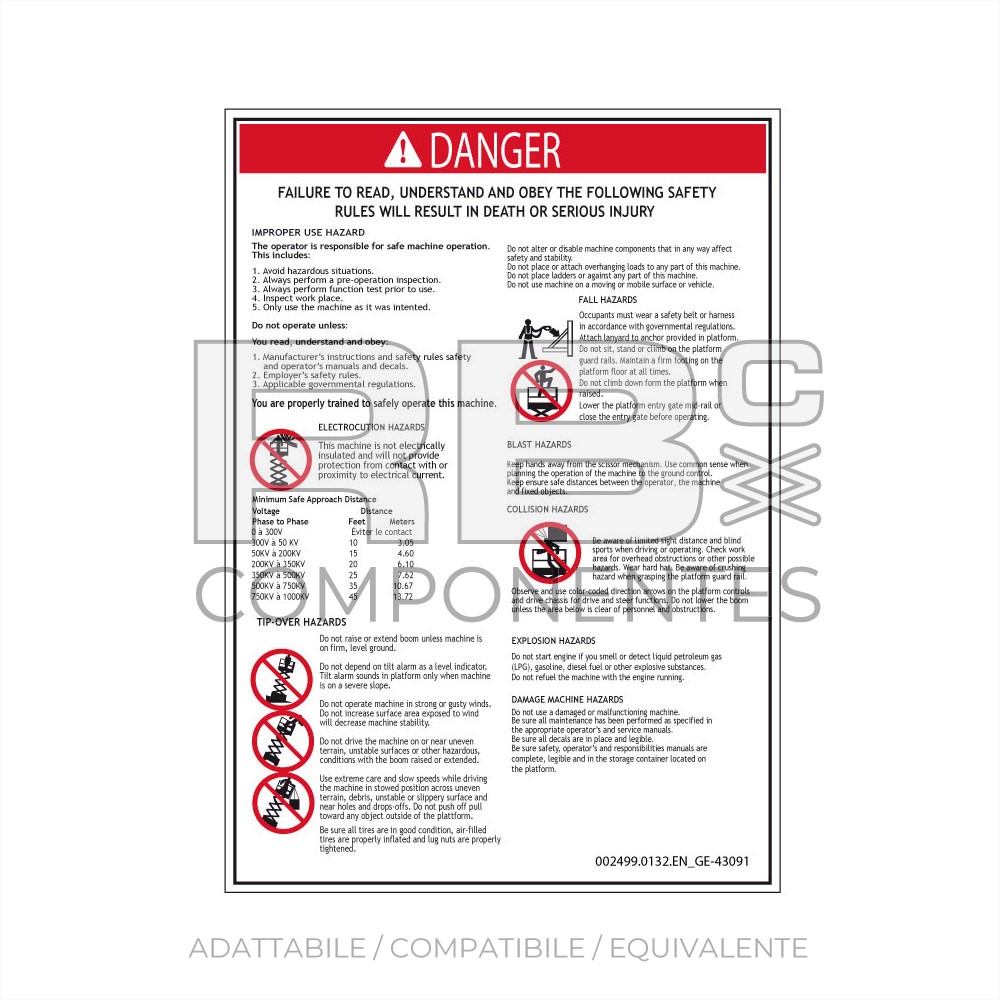 ADESIVO COMPATIBILE REF 43091 EN