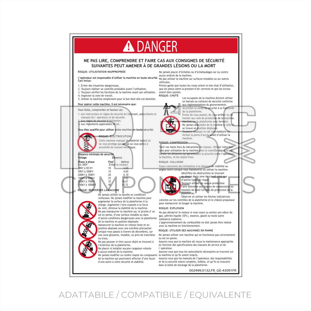 ADESIVO COMPATIBILE REF 43091 FR