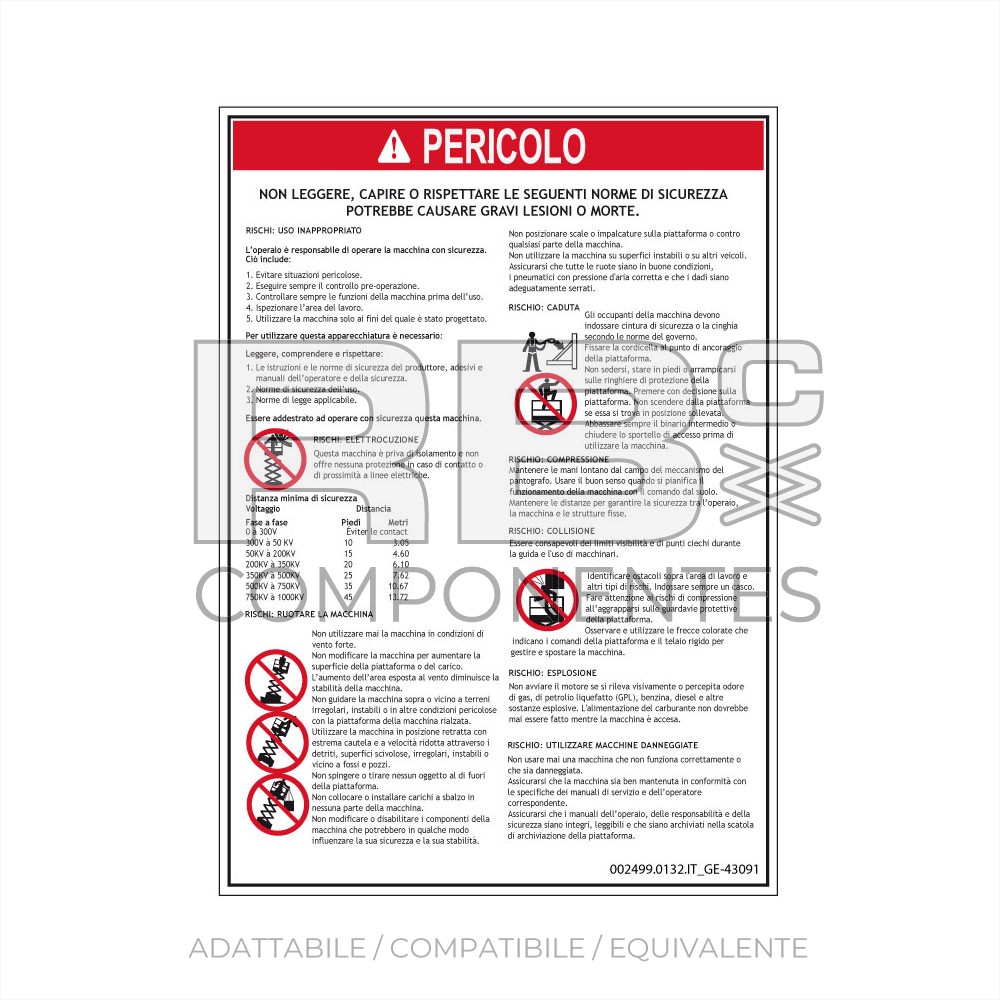 ADESIVO COMPATIBILE REF 43091 IT