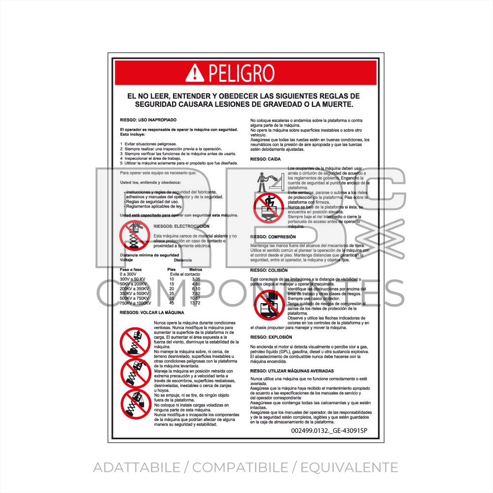 ADESIVO COMPATIBILE REF 43091 SP