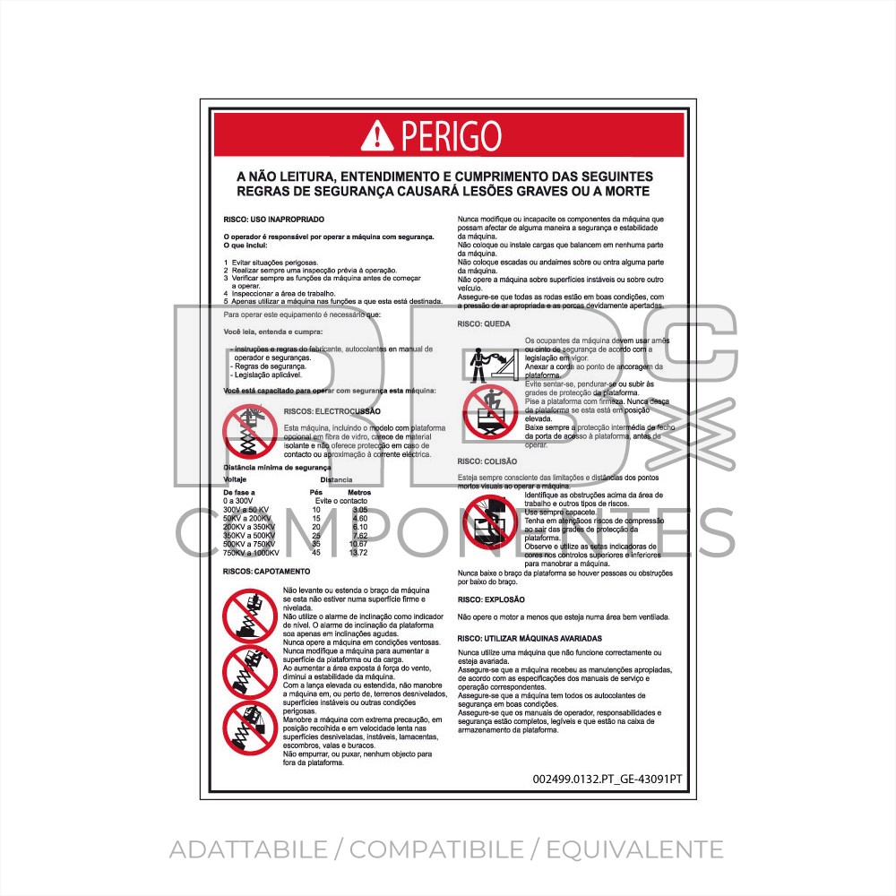 ADESIVO COMPATIBILE REF 43091 PT