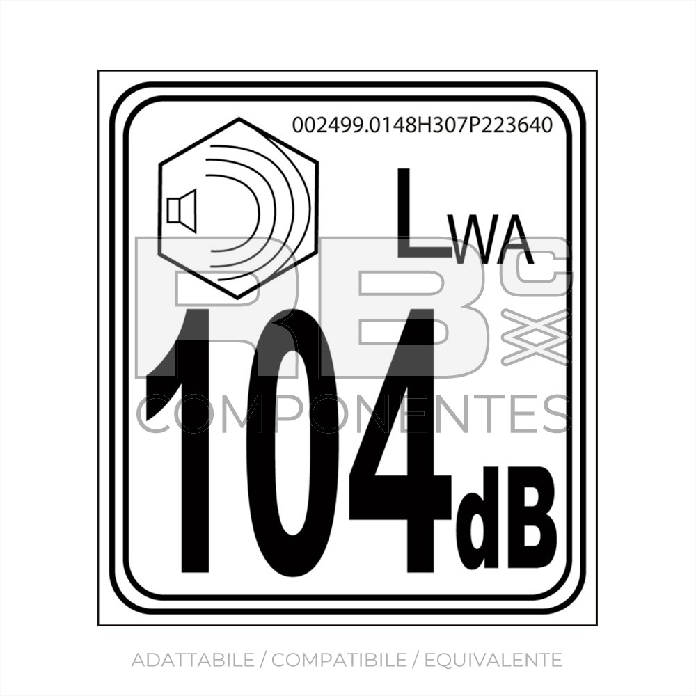 ADESIVO POTENZA SONORA 104dB