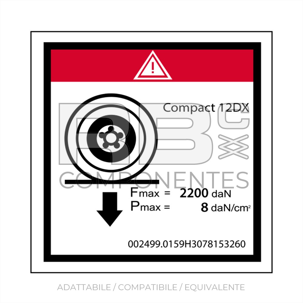 ADESIVO CARICO SU RUOTA PER C12DX