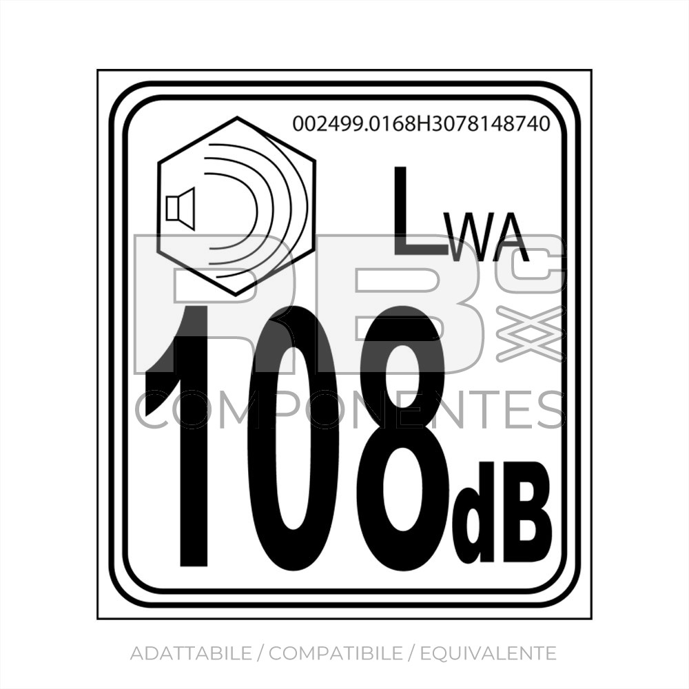 ADESIVO POTENZA SONORA 108dB