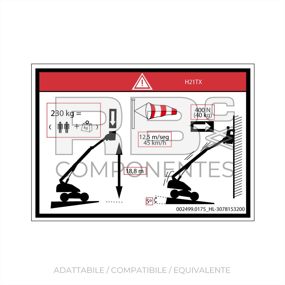 ADESIVO COMPATIBILE REF HL 3078153200