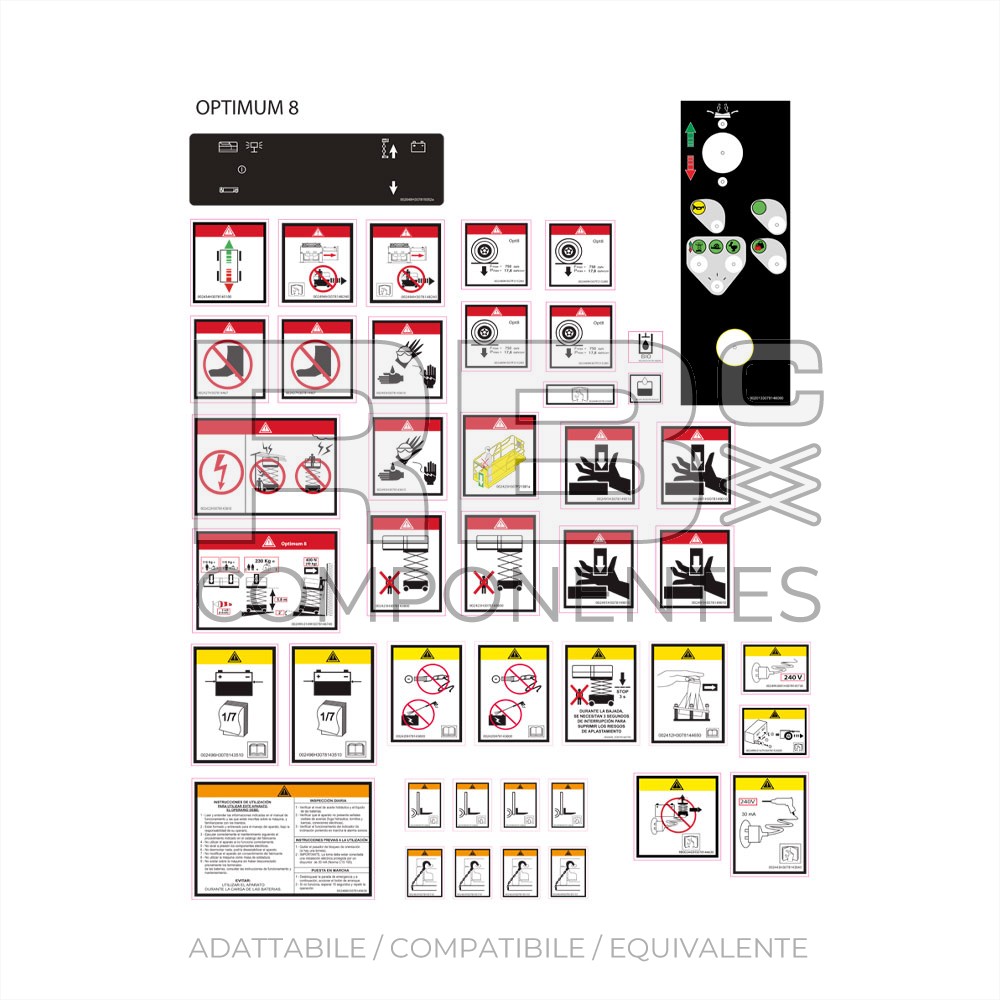 KIT COMPLETO ADESIVI HL OPTIMUM 8