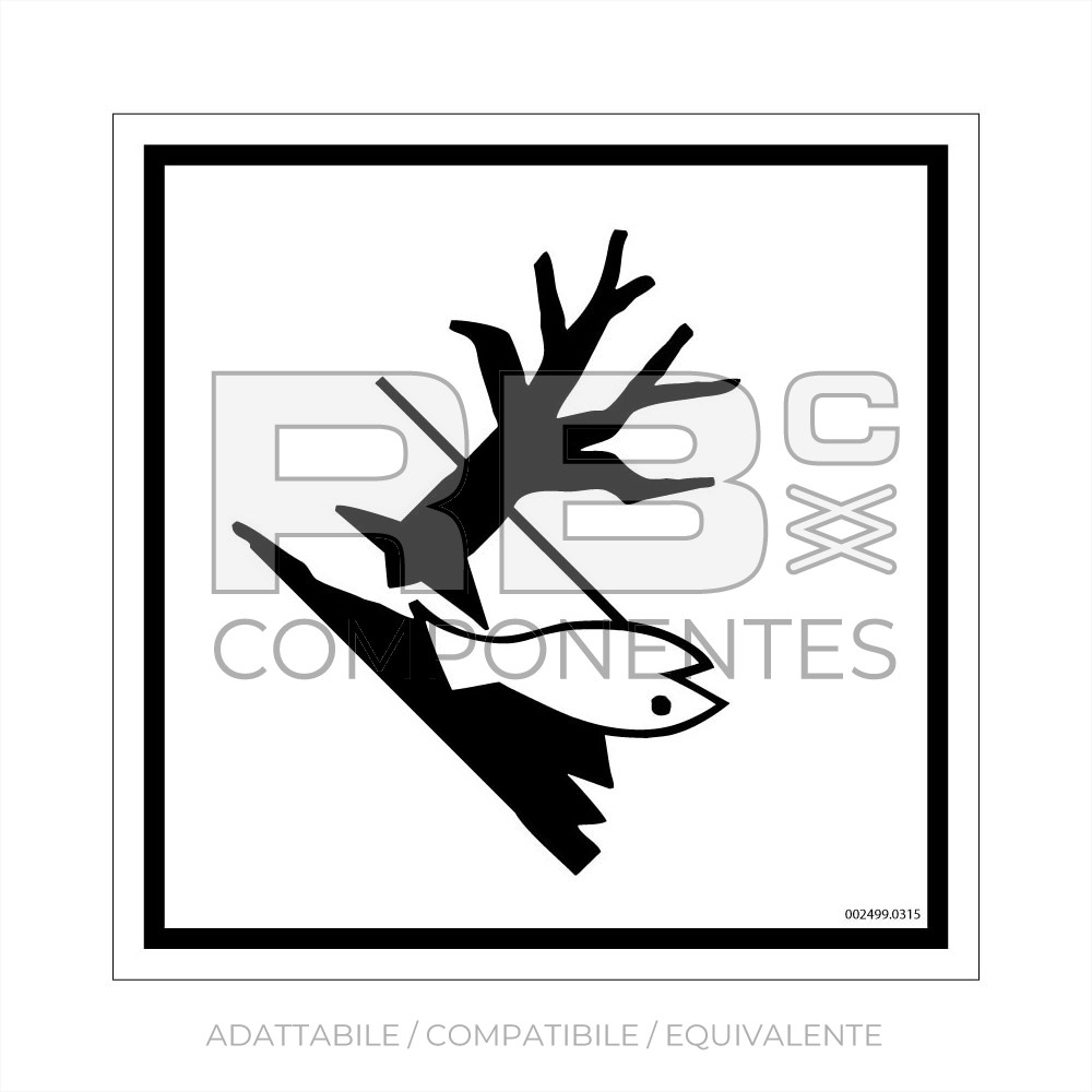 ADESIVO PERICOLO MATERIALI PERICOLOSI 300x300mm