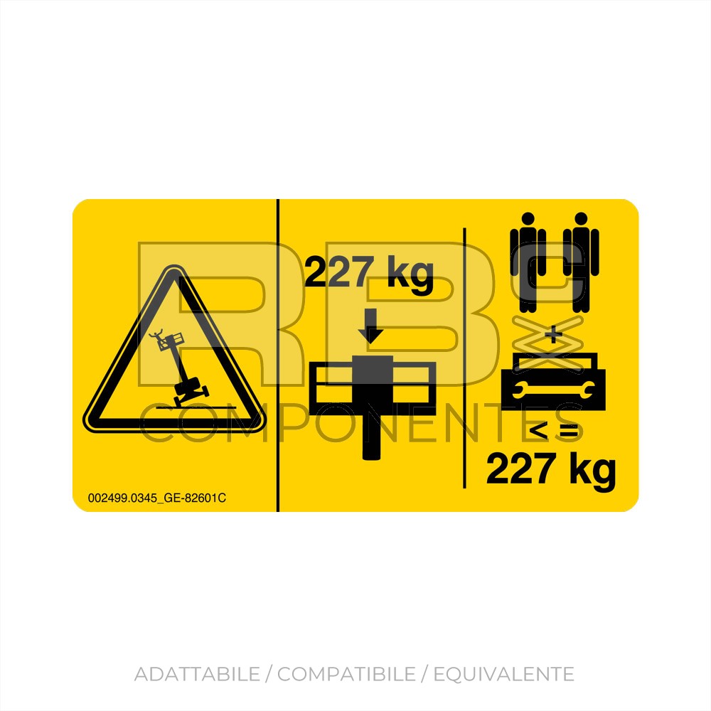 ADESIVO CAPACITÀ MASSIMA COMPATIBILE REF GN 82601