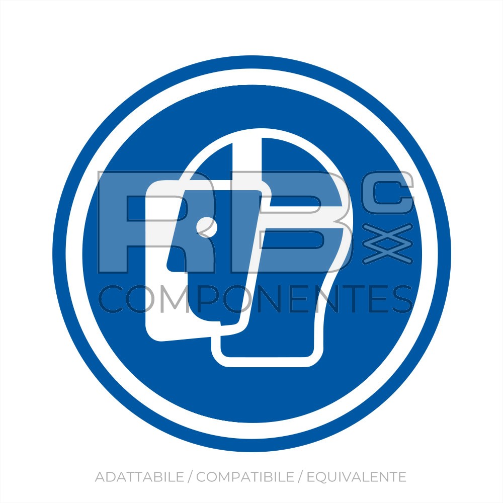 ADESIVO OBBLIGO USO PROTEZIONE (ISO 7010) 90x90MM