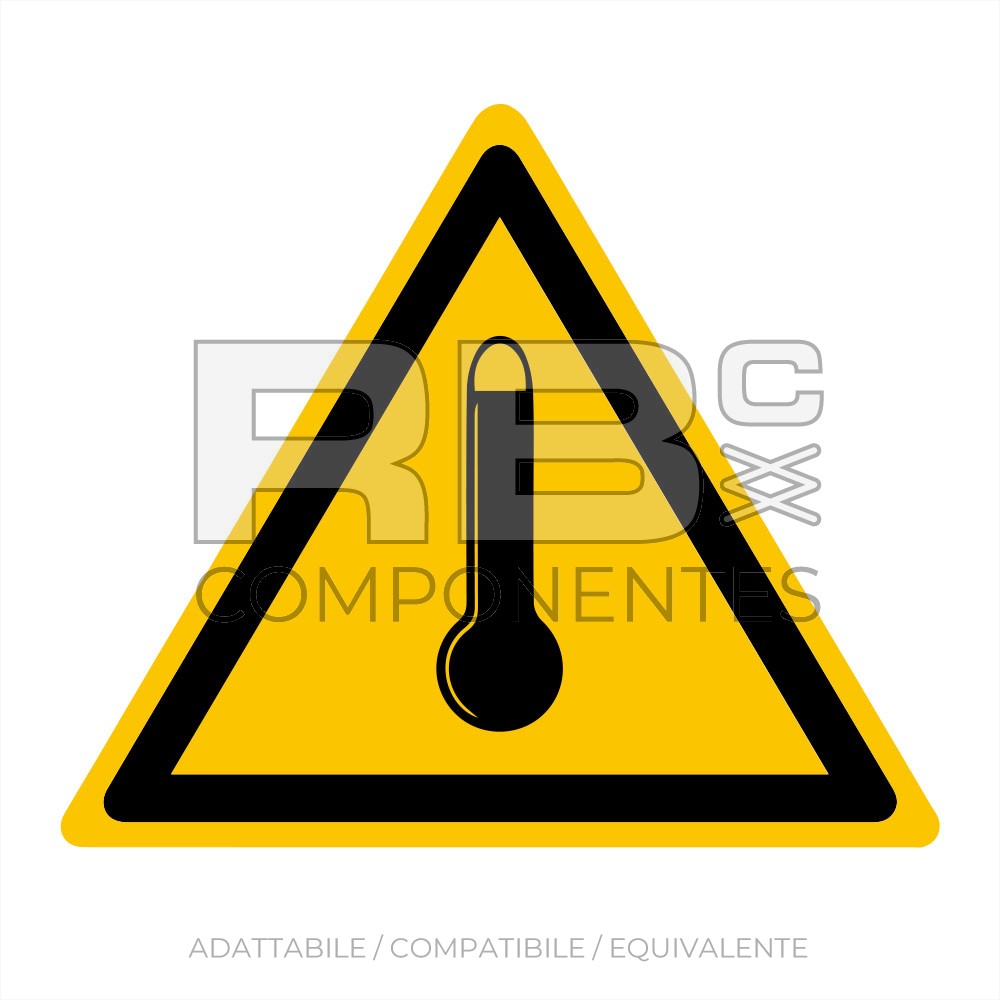 ADHAD21 - ADESIVO ATTENZIONE ALTE TEMPE (ISO 7010)