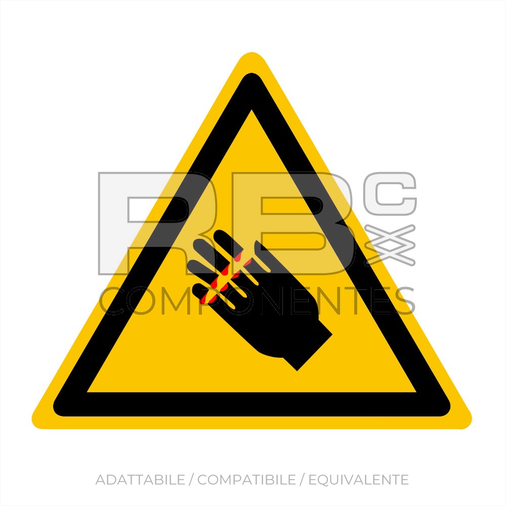 ADESIVO ISO 7010 - PERICOLO FERITE MANI