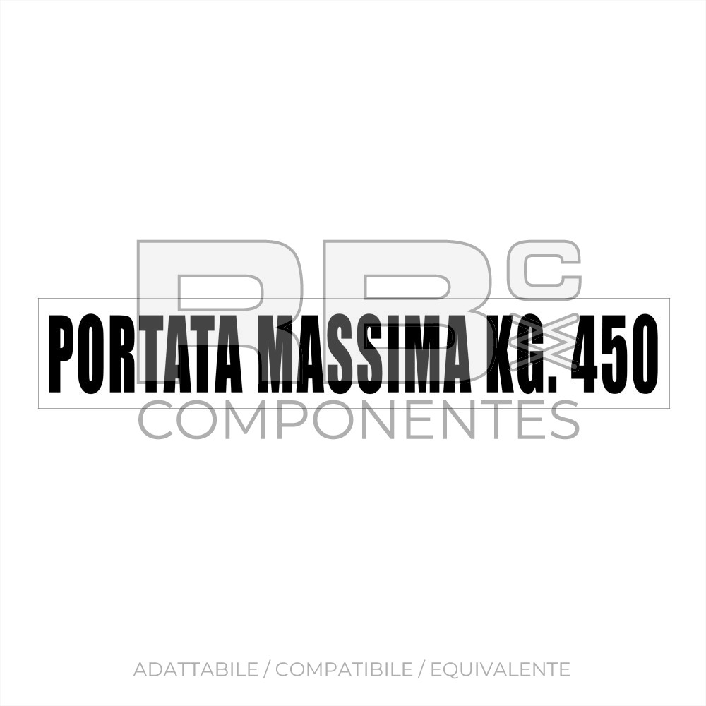 ADESIVO PORTATA MASSIMA KG.450
