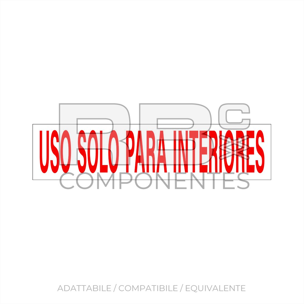 ADESIVO SOLO USO INTERNO 375x90mm (SPAGNOLO)