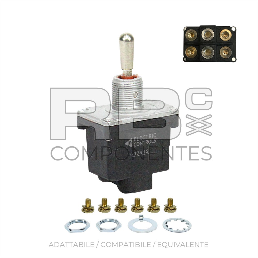 INTERRUP. 2 POS FIJAS ( 6 F )  TORNILLOS