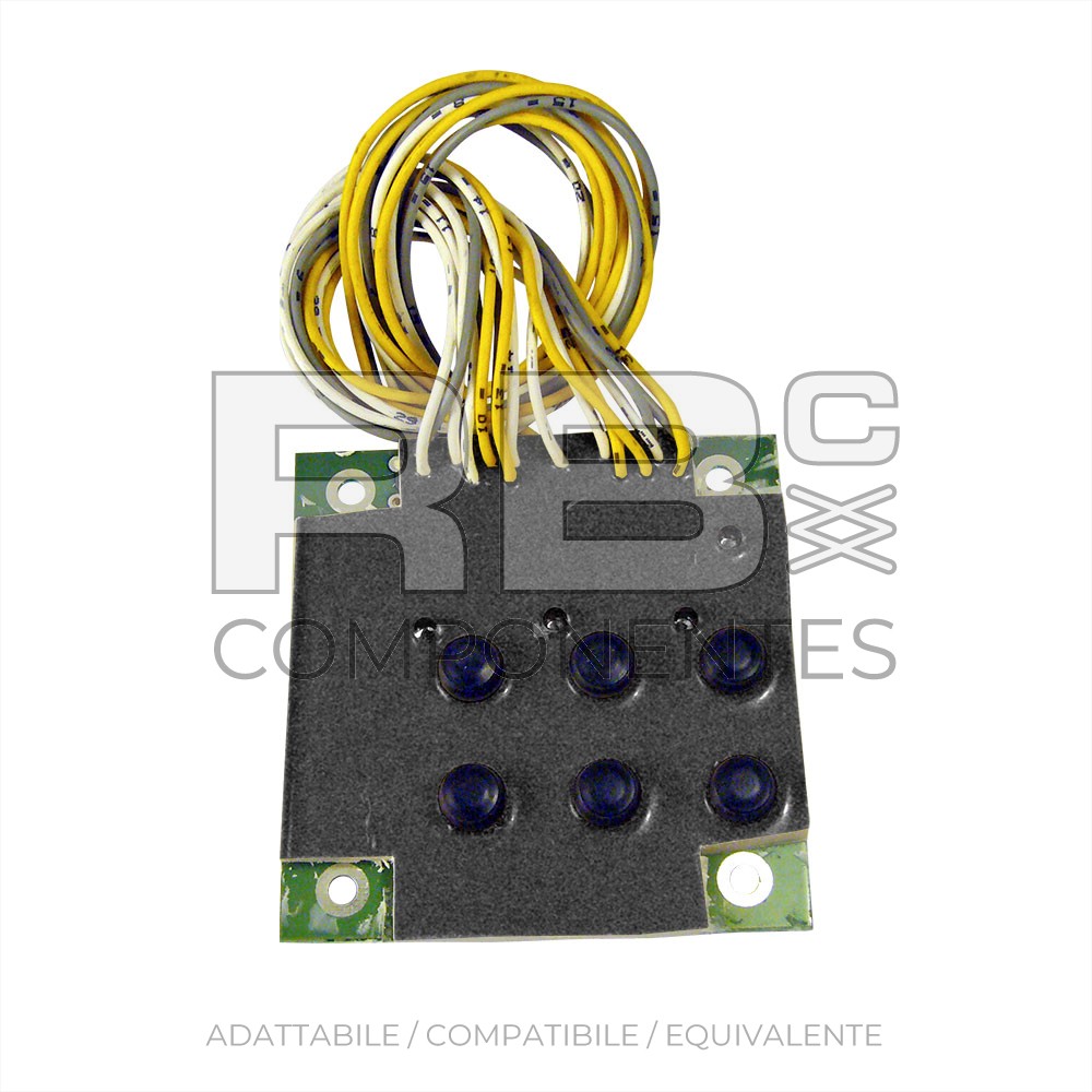 PIASTRA DI 6 BOTTONI E 4 LEDS