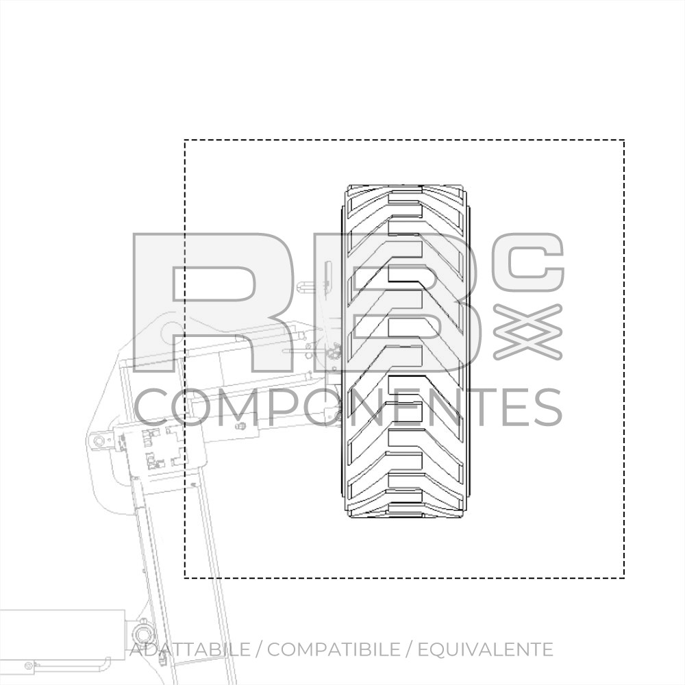 RUOTA ADATTABILE GE101234, (445D50-710 PR18)