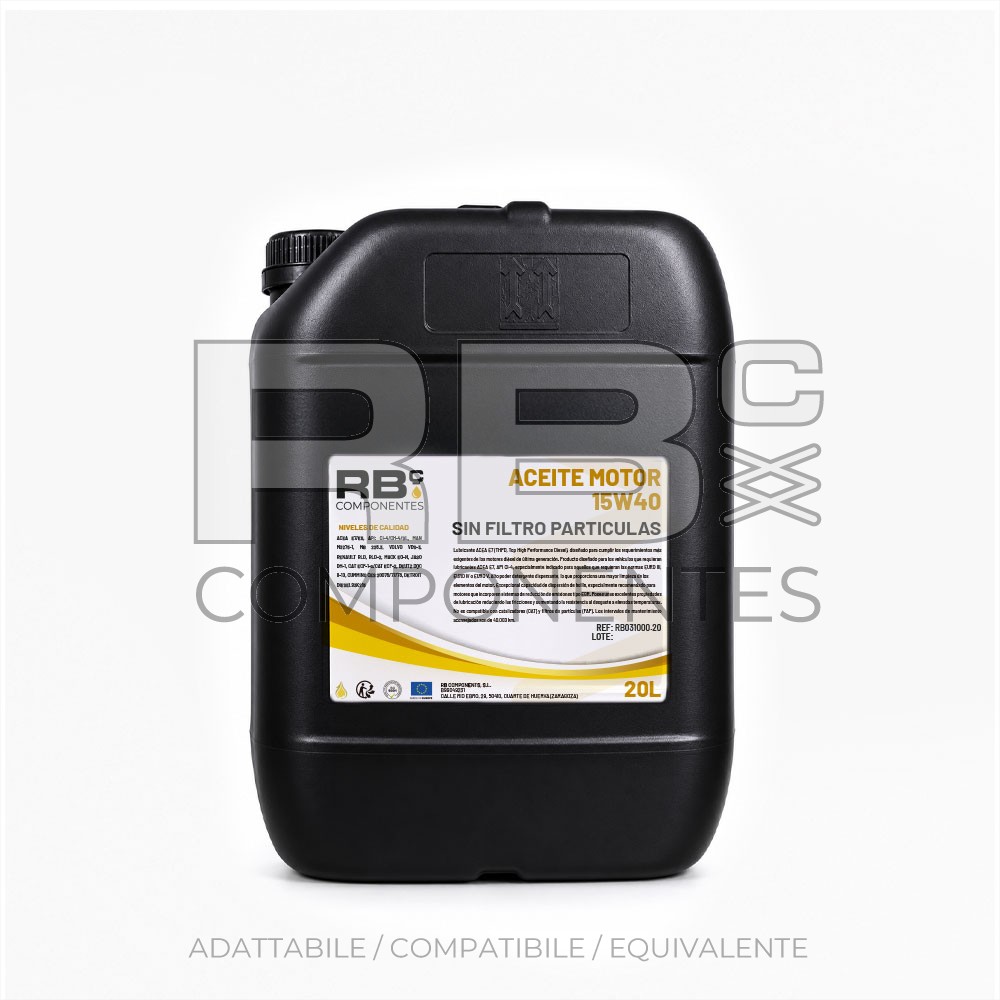 OLIO MOTORE 15W40 SENZA FILTRO PARTICELLE 20L