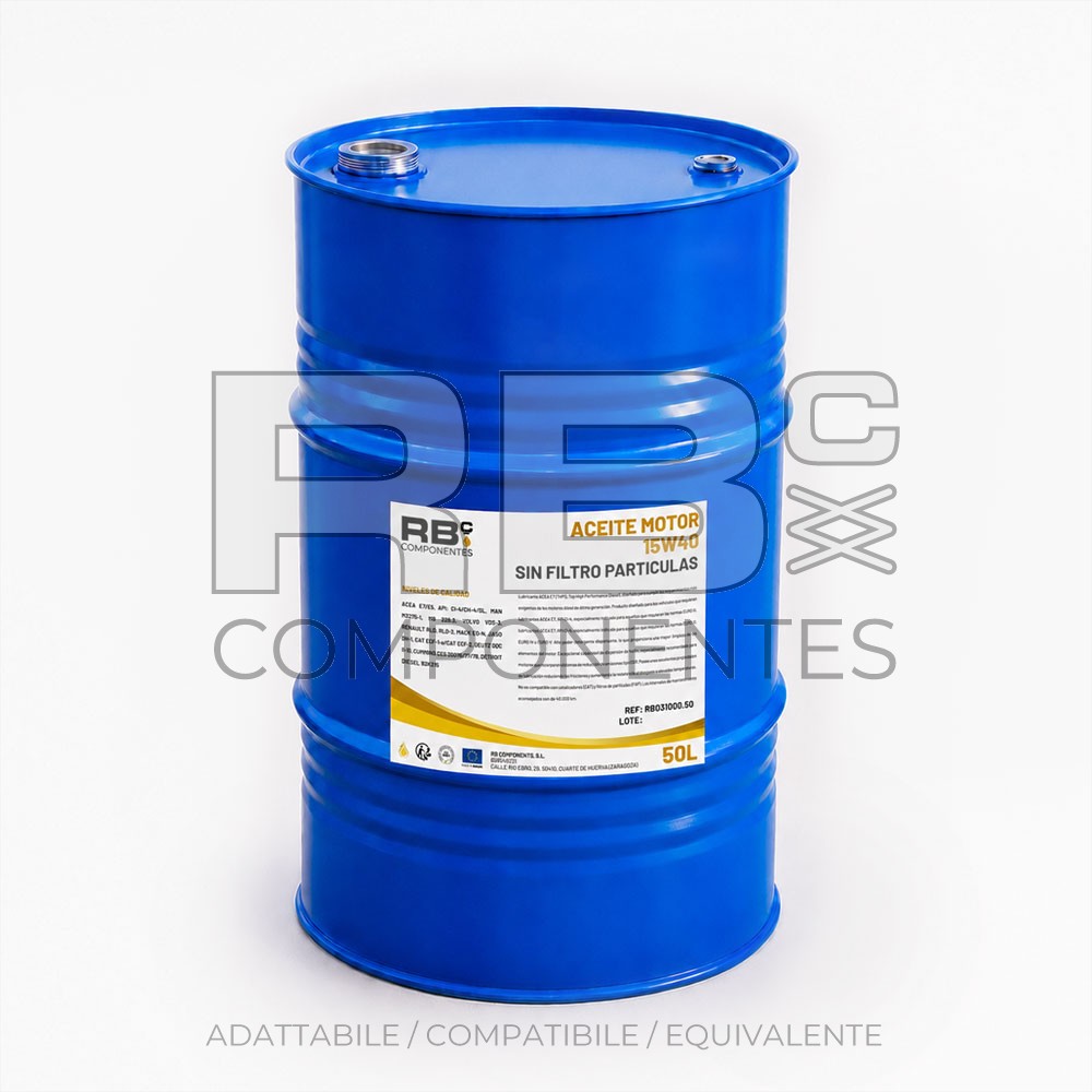 OLIO MOTORE 15W40 SENZA FILTRO PARTICELLE 50L